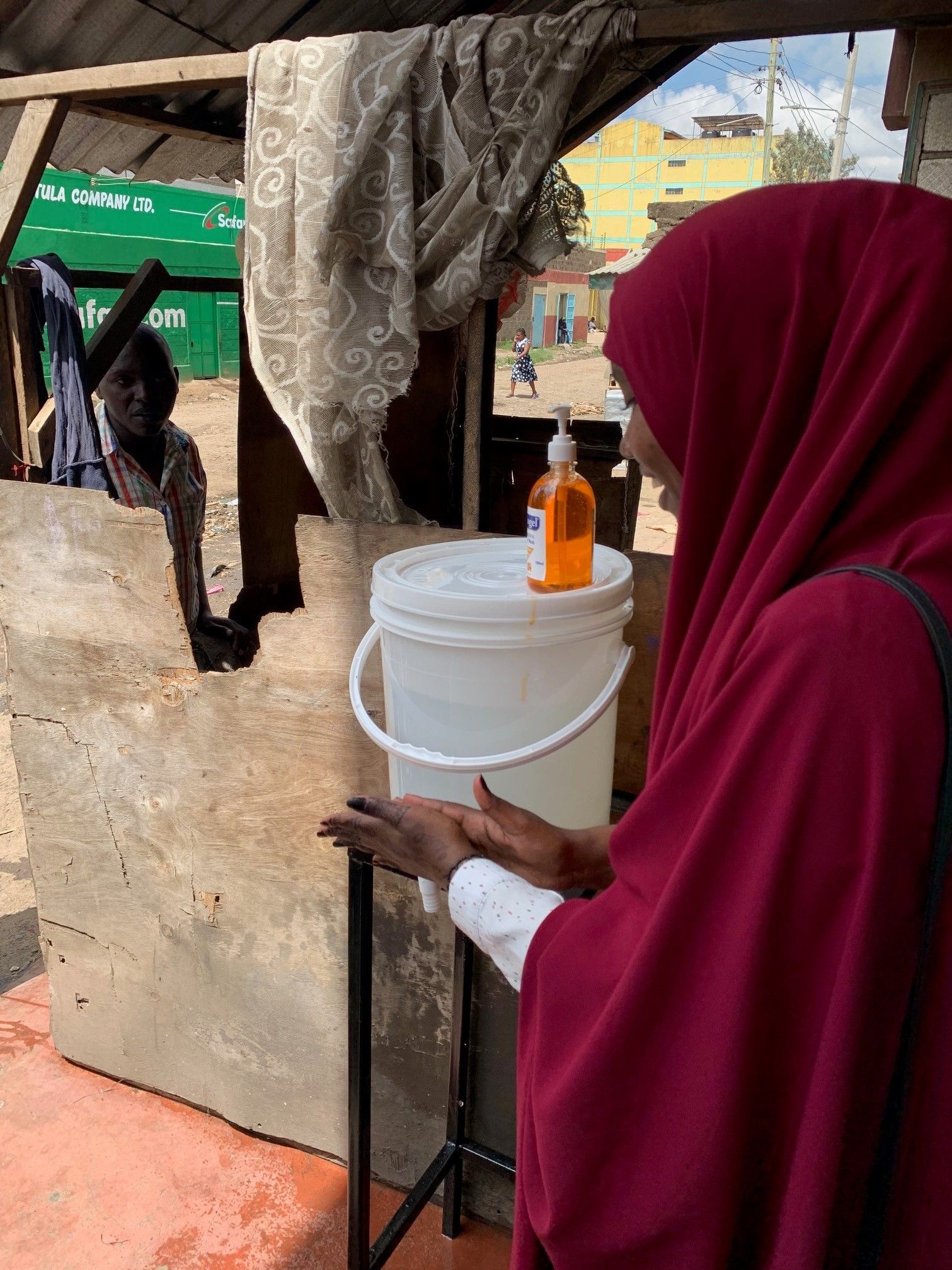 Handwashing station in Kenya