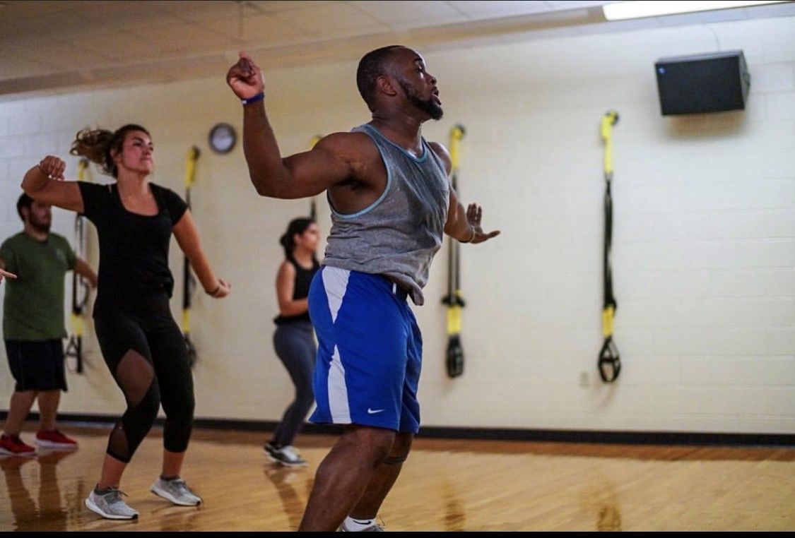 Chris Arnold (20c) teaching Zumba