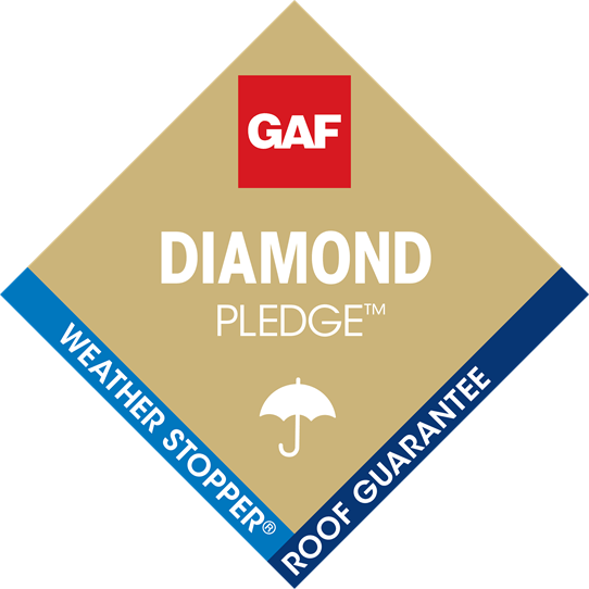 The Best Roofing Diamond Pledge badge