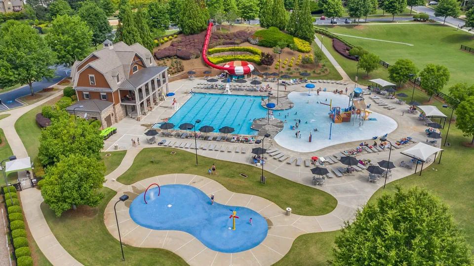 the community pool and waterpark at NatureWalk