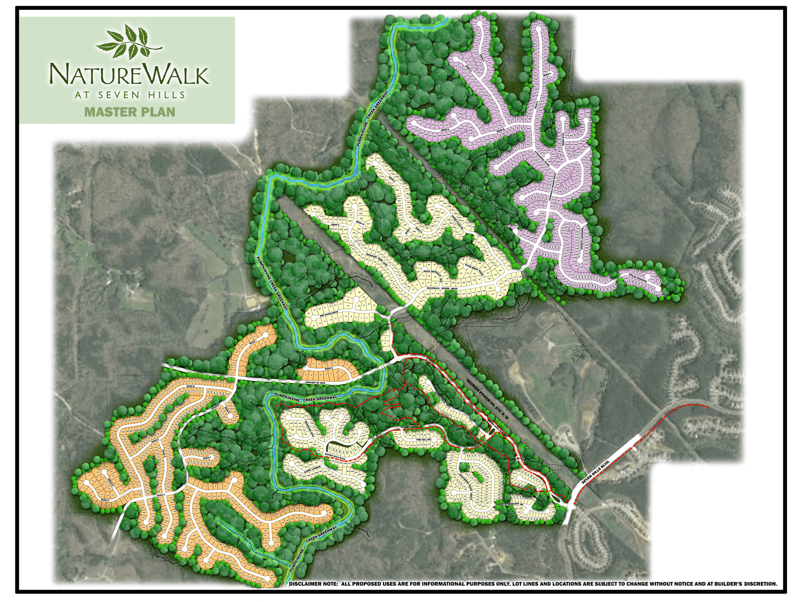 the master plan for NatureWalk at Seven Hills