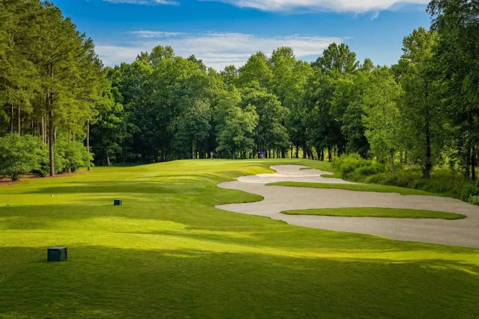 a large bunker at a golf course