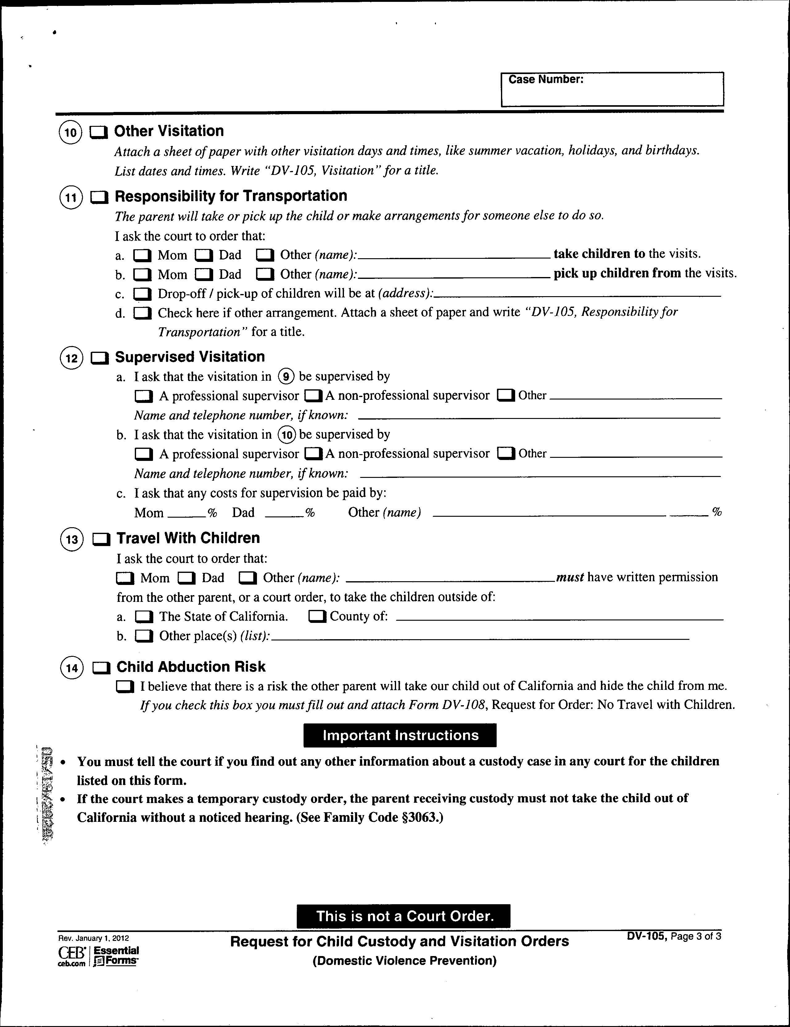 Page three of Jaime King's DV-105 form