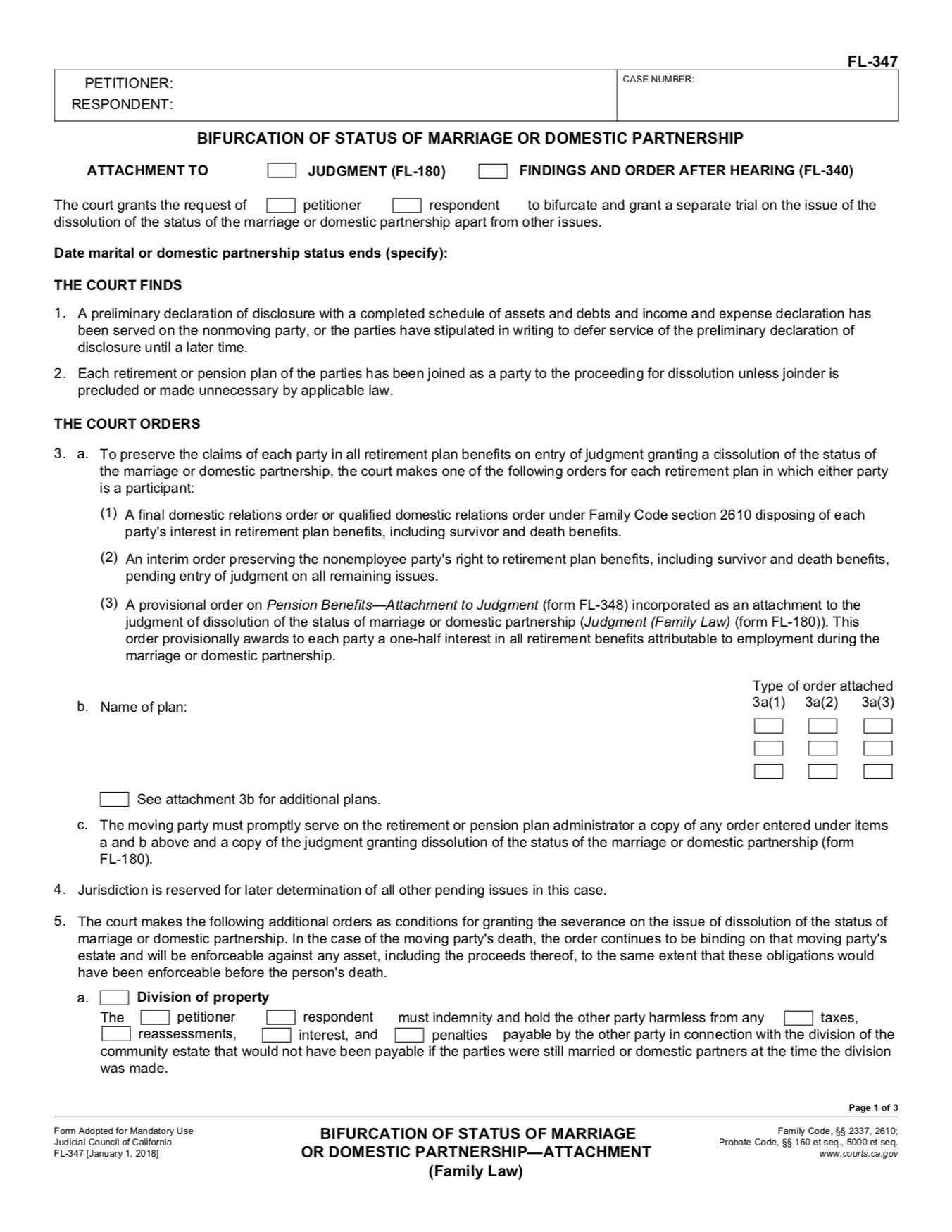 FL-37 judicial council form