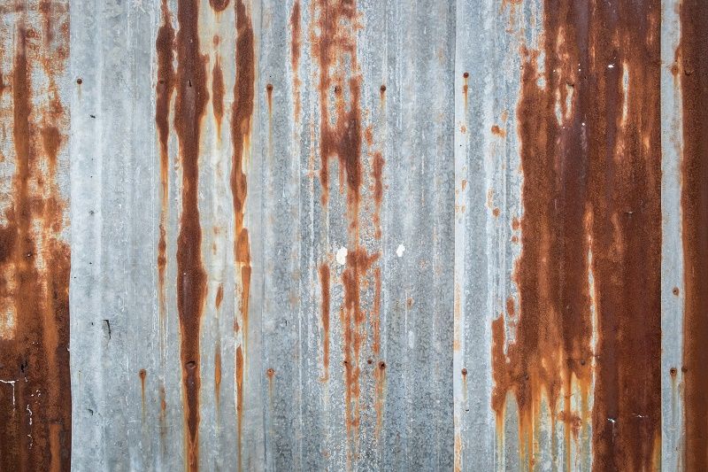 Rusted metal roof