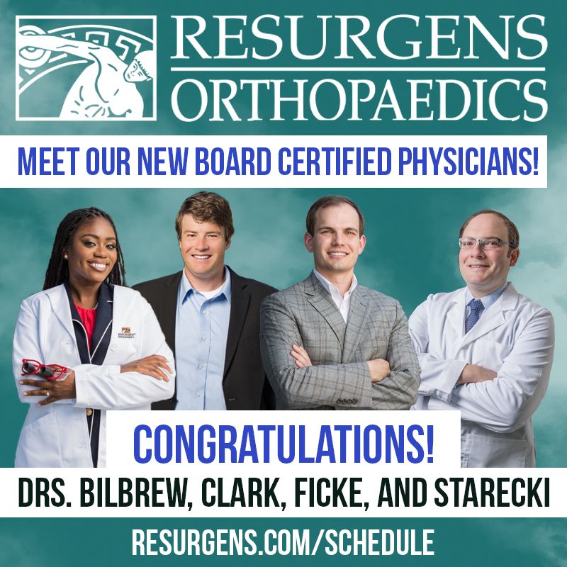 Resurgens Orthopaedic congratulating new board certified physicians