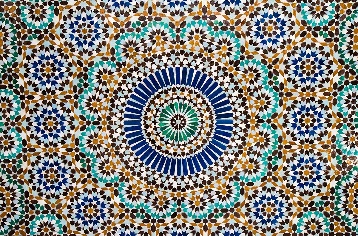 Moroccan Tiles on Bedroom Wall