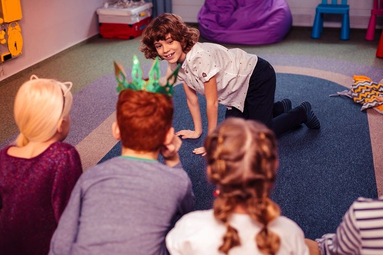  Children playing charades 