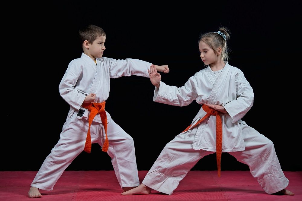 Children sparring