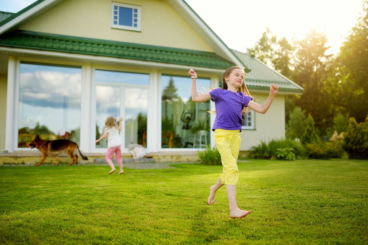 Family in Backyard