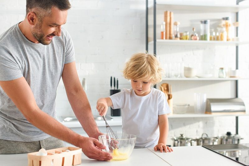 Whisking eggs