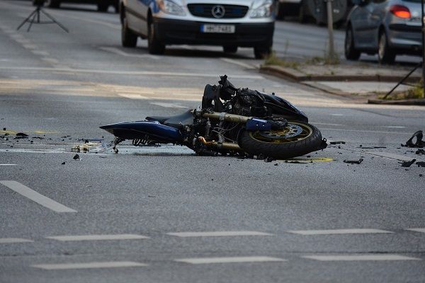 motorcycle accident with helmet