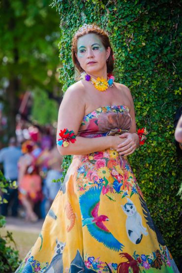 Costume contest winner, 2015, hand painted Mother Nature