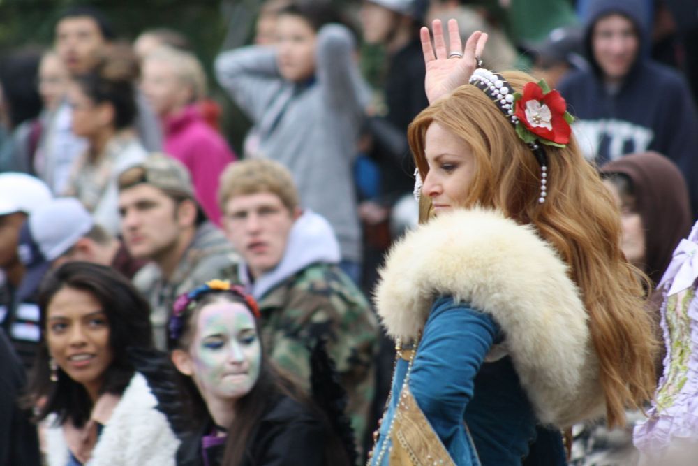 The Queen of France as she rallies her people in support of her champion. (1st Action, Meredith Tuggle, Crockett JH)