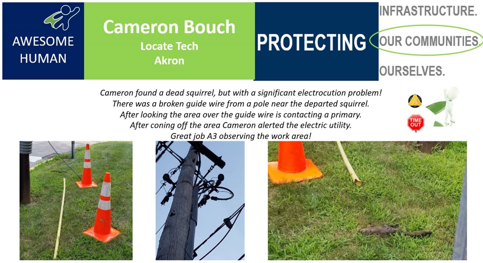 Cameron Bouch found
an electrocution hazard!