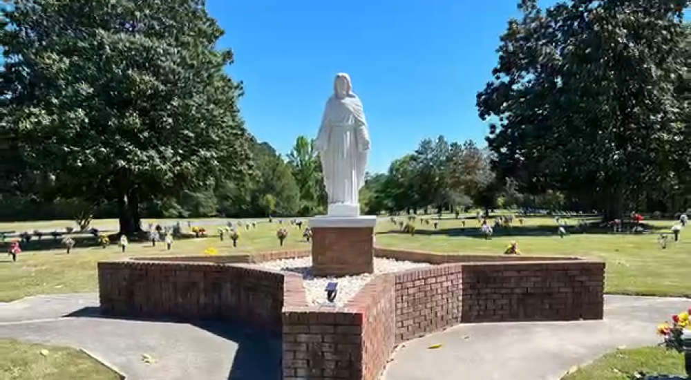 a statue in a park