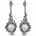 Pager to activate Drop Earrings with Two Pearls
