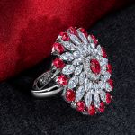 Pager to activate Rubies and Round Cut Diamonds Ring