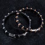 Pager to activate Hematite Bracelet 18 Rose Bars