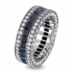 Pager to activate Black Princess Cut Diamond Band