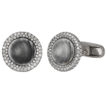 Pager to activate Circular Diamond Cufflinks