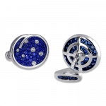 Pager to activate Oval Swirl Sapphire Cufflinks