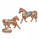 Pager to activate Rose Gold Horse Cufflinks