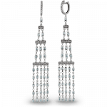 Pager to activate Diamond Chandelier Earrings Briolette Cut