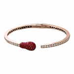 Pager to activate Ruby and Diamond Rose Gold Match Cuff Bracelet