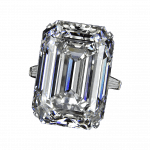 Pager to activate Exceptional Emerald Cut Diamond Ring