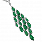 Pager to activate Colombian Emerald Briolette Necklace