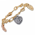 Pager to activate Trio of Hearts Charm Bracelet