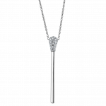 Pager to activate White Gold Diamond Match Necklace Short