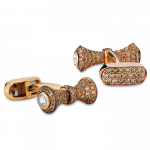 Pager to activate Rose Gold Barbell Design Cufflinks