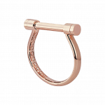 Pager to activate Plain Rose Gold Estribo Bangle