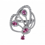 Pager to activate Pink Tourmaline Papillon Ring