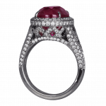 Pager to activate Natural Oval Shape Ruby Ring
