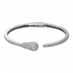 Pager to activate WHITE GOLD DIAMOND MATCH CUFF BRACELET