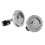 Pager to activate Diamond Spinning Rotor Cufflinks