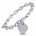 Pager to activate Diamond Heart Charm Bracelet