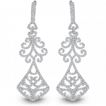 Pager to activate Diamond Chandelier Earrings White Gold
