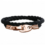 Pager to activate Perfect Fit Bracelet Double Strap Rose Gold Black Rope