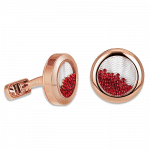 Pager to activate Circular Cufflinks Floating Rubies