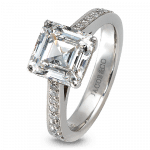 Pager to activate Square Emerald-Cut Diamond Solitaire