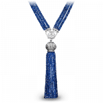 Pager to activate Blue Sapphire Tassel Necklace