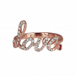 Pager to activate Rose Gold  Love Ring Ruby