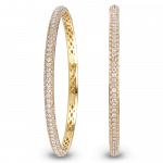 Pager to activate Stackable Melange Yellow Gold Bangle