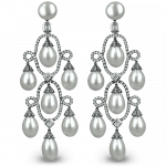 Pager to activate Pearl Chandelier Earrings White Gold