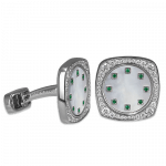 Pager to activate Square Cufflinks Emeralds