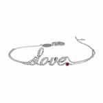 Pager to activate White Gold Love Bracelet Ruby